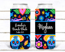 Load image into Gallery viewer, Fiesta Party Huggers. Bachelorette Favors. Engagement Party! Slim Can Fiesta Birthday Party Favors! Down to Fiesta! Slim Can Bachelorette!