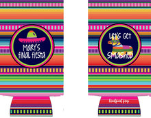Load image into Gallery viewer, Fiesta Slim Party Huggers. Mexican Party Favors. Slim Can Fiesta Birthday Party Favors! Bachelorette Fiesta Favors! Slim Can Bachelorette!