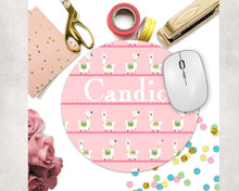 Load image into Gallery viewer, Llama Pink Mouse Pad
