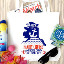 Load image into Gallery viewer, Alaska Cruise Ship Vacation Personalized Tote Bag
