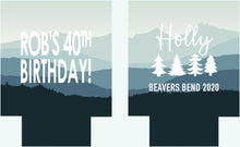 Load image into Gallery viewer, Ski Trip Slim Huggers. Personalized Ski skinny Can. Custom Ski party favors.Ski Vacation Weekend huggers.Ski Bachelor or Birthday Party