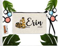 Load image into Gallery viewer, Cheer Personalized Make Up bag. Custom Cheerleading bag. Personalized Cheer Make up Bag. Personalized Cheer Team Gift! Cheerleading Gift.