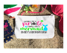 Load image into Gallery viewer, Mermaid Personalized Make Up Bag