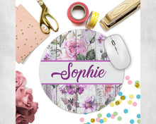 Load image into Gallery viewer, Purple Flowers Mouse Pad