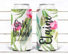 Load image into Gallery viewer, Cactus Bachelorette Party Huggers. Scottsdale Party Favors. Slim Can Cactus Birthday Party Favors! Scottsdale Slim Can Bachelorette!