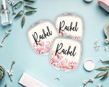 Load image into Gallery viewer, Personalized Boho Party Mirror| Bridal Party Favor| Bridesmaid Gift| Bachelorette Party Favors| Make up Mirror|Shit Kit Bags | Birthday