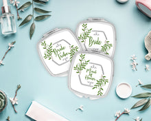 Load image into Gallery viewer, Floral Frame Wedding Party Mirror| Bridal Party Favor| Bridesmaid Gift| Bachelorette Party Favors| Make up Mirror|Shit Kit Bags|Personalized