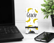 Load image into Gallery viewer, Banana Phone Stand. Personalized Phone stand. Teacher Gift, Chef Gift! Custom Phone stand! Gift for mom, sister, daughter!