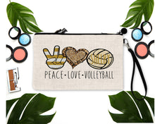 Load image into Gallery viewer, Volleyball Make Up bag. Custom Volleyball bag. Volleyball Bag. Personalized Volleyball Team Gift! Volleyball Gift. Volleyball coach gift!
