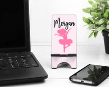 Load image into Gallery viewer, Ballet Cell Phone Stand. Custom Cell Phone Stand, Ballet Party favors! Ballet Birthday gift! Ballet teacher gift! Personalized Ballet gift!