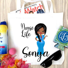 Load image into Gallery viewer, Nurse Life Personalized Tote Bag