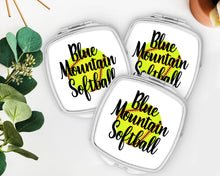 Load image into Gallery viewer, Softball Personalized Makeup Mirror