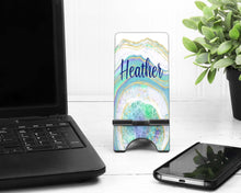 Load image into Gallery viewer, Geode Blue Phone Stand