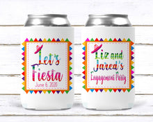 Load image into Gallery viewer, Fiesta Party Huggers. Fiesta Bachelorette Coolies. Mexican Fiesta Party Favors. Fiesta Wedding Shower Favors! Bachelorette Down to Fiesta!