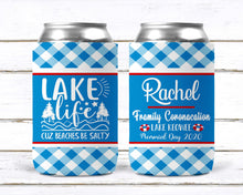 Load image into Gallery viewer, Float trip Personalized Huggers. Lake or River Party Favors. Lake Party Favors! Bachelor or Bachelorette Tubing Party Favors!