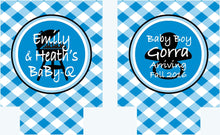 Load image into Gallery viewer, Baby Q Baby Shower Drink Insulators. BBQ Baby Shower Favors. Baby Shower Favors. Gender Reveal Party Favors. Personalized Baby Q Coolies!