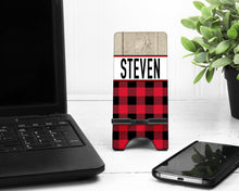 Load image into Gallery viewer, Buffalo Plaid Phone Stand