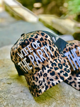 Load image into Gallery viewer, Leopard Trucker Hat | Birthday Trucker Hat | Bachelorette Party Hat | Leopard Party Hat | Bride to Be Hat | Bride Hat |