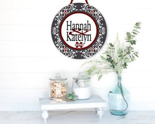 Load image into Gallery viewer, Gray Swirls Roommates Dorm Sign! Personalized to Match the colors of the dorm room. Perfect on a dorm door! Quad or Triple too!