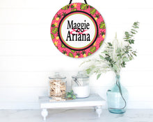 Load image into Gallery viewer, Pineapple Personalized Room Sign. Pineapple Roommate Door Hanger. Graduation Gift. Dorm room door sign - Roommates sign too! Dorm Decor.