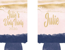 Load image into Gallery viewer, Ombre Slim party huggers. Skinny can party favors. Personalized Birthday or Bachelorette Party Favors. Slim Can Ombre Wedding party favor!