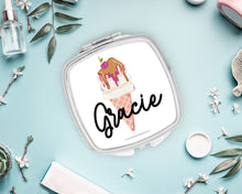 Load image into Gallery viewer, Ice Cream Mirror | Birthday Party Favor | Bridesmaid Gift | Bachelorette Party Favors | Make up Mirror | Shit Kit Bags | Party Favor