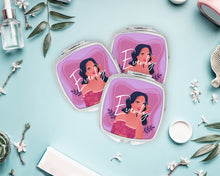 Load image into Gallery viewer, Personalized Girl Party Mirror | Bridal Party Favor | Bridesmaid Gift | Bachelorette Party Favors | Make up Mirror | Shit Kit Bags