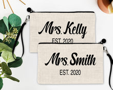 Load image into Gallery viewer, Established in Make up bag. Great Summer Bachelorette or Girls Weekend Favors. Make up bag Summer Party Favors! Summer Party Gifts!