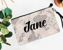 Load image into Gallery viewer, Floral Make up bag. Great Summer Bachelorette or Girls Weekend Favors. Make up bag Summer Party Favors! Summer Party Gifts!