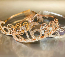 Load image into Gallery viewer, Sweet 16 4" Satin Sash. Birthday Satin Sash,Birthday Party Sash, 21st, 30th, 40th Birthday sashes! Birthday Party Favor.