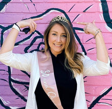 Load image into Gallery viewer, Fiesta 4" Party Sash. Piñata Lets get Smashed Sash. Bride to be Sash. Fiesta Bridal Shower Satin Sash. Bridal Shower Gift.