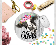 Load image into Gallery viewer, Cow Mirror | Personalized Farm Party Favor | Cow Lover Gift | Bachelorette Party Favors | Make up Mirror | Cow theme party favors!