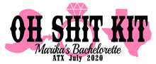 Load image into Gallery viewer, Bachelorette Make Up bag. Custom Nashville or Austin Weekend Favors. Personalized Western Party hangover bags! Nashville, Austin. Texas!