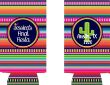 Load image into Gallery viewer, Fiesta Slim Party Huggers. Bachelorette Party Favors. Slim Can Fiesta Birthday Party Favors! Down to Fiesta! Slim Can Bachelorette!