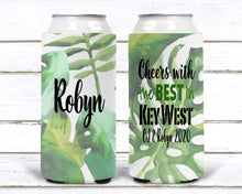 Load image into Gallery viewer, Mile 0 Key West Party Huggers. Tropical Wedding or Bachelorette Party Favors. Key West Girl's Weekend or Family Vacation .