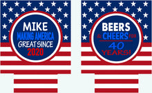 Load image into Gallery viewer, Beers and Cheers Party huggers. 21 30 40 50 Beer Birthday Favors! Bachelor Party Gifts. Cheers and Beers Party favors. Groomsman Can Cooler