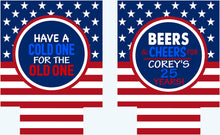 Load image into Gallery viewer, Beers and Cheers Party huggers. 21 30 40 50 Beer Birthday Favors! Bachelor Party Gifts. Cheers and Beers Party favors. Groomsman Can Cooler