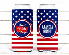 Load image into Gallery viewer, Let Freedom Ring! USA Bachelorette Party Huggers. Red White and Blue Birthday! USA Wedding Favors. America Bachelor or Birthday Favors.