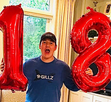 Load image into Gallery viewer, Number Balloons | Birthday Party Decoration | Any Birthday Balloons | Large 34" Foil Birthday Party Balloon | Number Party Balloons