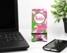 Load image into Gallery viewer, Camo Pink Cell Phone Stand