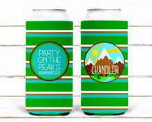 Load image into Gallery viewer, Mountain Bachelorette Party Huggers. Mountain Party Favors. Girls weekend coolies. Camper Girls Trip Favors. Personalized Camping Huggers!