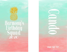 Load image into Gallery viewer, Ombre Slim party huggers. Skinny can party favors. Personalized Birthday or Bachelorette Party Favors. Slim Can Ombre Wedding party favor!