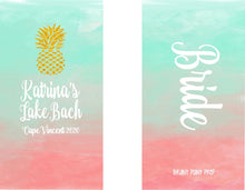 Load image into Gallery viewer, Ombre Slim party huggers. Skinny can party favors. Personalized Birthday or Bachelorette Party Favors. Slim Can Ombre Wedding party favor!