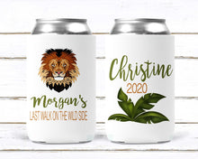 Load image into Gallery viewer, Jungle Party Huggers. Getting Wild Bachelorette or Birthday Huggers. Leopard Bachelorette Party Favors. Personalized Party Huggers!