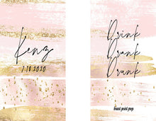 Load image into Gallery viewer, Rose Gold "Glitter" Party Huggers. Slim Can Party. Personalized Bachelorette Party favors. Birthday Party Favors! White and Gold favors.