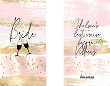 Load image into Gallery viewer, Rose Gold "Glitter" Party Huggers. Slim Can Party. Personalized Bachelorette Party favors. Birthday Party Favors! White and Gold favors.