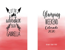 Load image into Gallery viewer, Slim Camping Party Huggers. Bachelorette or Girls Weekend Camping Favors! Glamping Party. Slim Mountain Birthday Favors! Slim Camp Birthday.