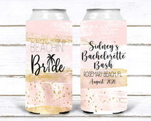Load image into Gallery viewer, Rose Gold "Glitter" Party Huggers. Slim Can Party. Personalized Bachelorette Party favors. Birthday Party Favors! White and Gold favors.