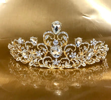 Load image into Gallery viewer, Fancy tiara, Quinceanera crown, Birthday Party Tiara, Birthday Girl Crown, Birthday Tiara, Princess crown, Bridal Tiara crown, Wedding tiara