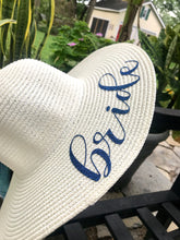 Load image into Gallery viewer, Beach Party Hat |Birthday Girl Hat |Birthday Favors | Bride Beach Hat | Dirty 30/ Bride to Be/ Floppy Beach Hat/Birthday Gift/Glitter